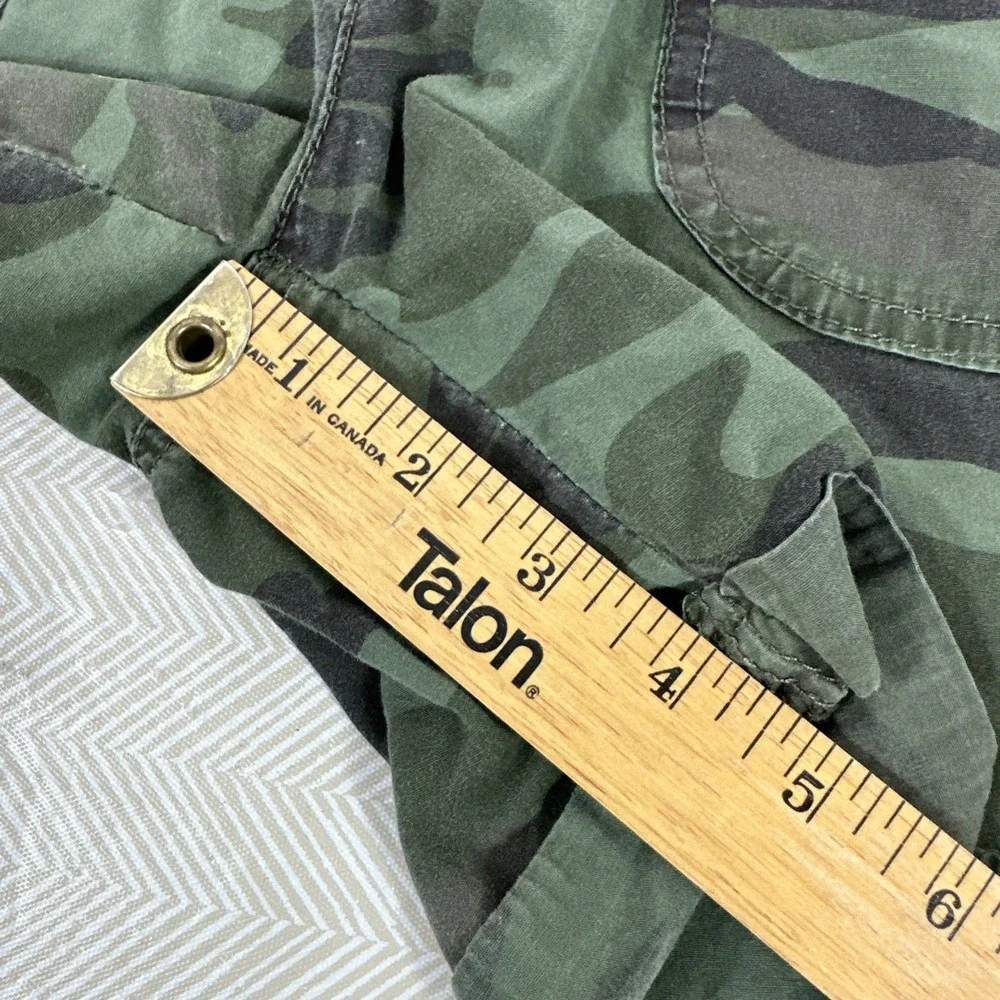 Earl Jean Camo Womens 4 Shorts ‎ Roll Tab Hem 100% cotton Lightweight Casual